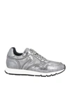 Voile Blanche Woman Sneakers Silver Size 10 Soft Leather In Silver
