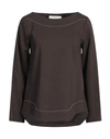 Beatrice B Beatrice .b Woman Top Dark Brown Size 4 Viscose, Nylon, Elastane