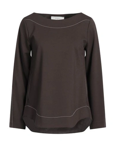 Beatrice B Beatrice .b Woman Top Dark Brown Size 4 Viscose, Nylon, Elastane In Brown