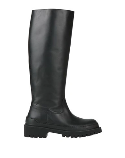 Seboy's Woman Boot Black Size 8 Soft Leather