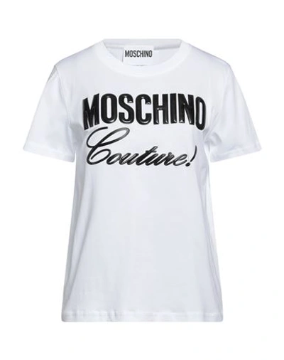 Moschino Woman T-shirt White Size 10 Cotton
