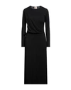 Même Road Woman Midi Dress Black Size L Viscose, Polyester, Polyamide