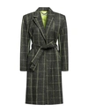 Jijil Woman Overcoat & Trench Coat Military Green Size 8 Wool, Acrylic, Polyester, Cotton