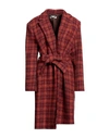 Jijil Woman Overcoat & Trench Coat Red Size 8 Wool, Acrylic, Polyester, Cotton In Red
