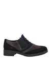 Daniele Ancarani Woman Lace-up Shoes Black Size 11 Soft Leather In Black