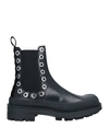 ALEXANDER MCQUEEN ALEXANDER MCQUEEN MAN ANKLE BOOTS BLACK SIZE 9 SOFT LEATHER