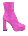 Lola Cruz Woman Ankle Boots Mauve Size 11 Soft Leather In Purple