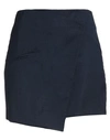 Vicolo Woman Mini Skirt Midnight Blue Size Xs Polyester, Viscose, Elastane