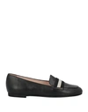 Bally Woman Loafers Black Size 7.5 Textile Fibers, Bovine Leather