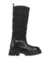 Metisse Woman Boot Black Size 11 Soft Leather, Textile Fibers In Black