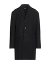 Dsquared2 Man Coat Black Size 46 Virgin Wool, Polyamide, Elastane In Schwarz