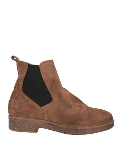 Grey Daniele Alessandrini Man Ankle Boots Khaki Size 12 Soft Leather In Beige