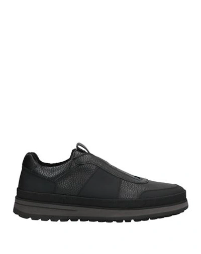 Pollini Man Sneakers Black Size 12 Soft Leather