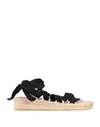 CASTAÃ±ER CASTAÑER WOMAN ESPADRILLES BLACK SIZE 5 TEXTILE FIBERS