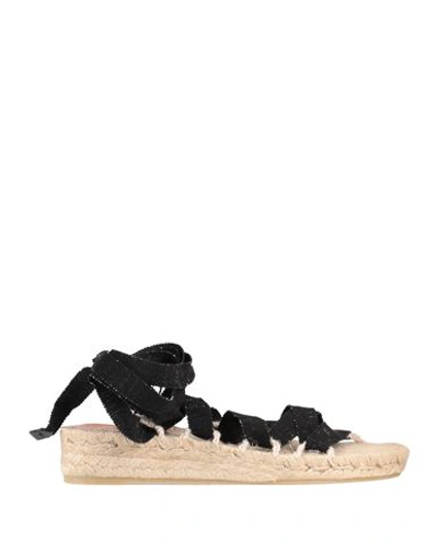 Castaã±er Castañer Woman Espadrilles Black Size 5 Textile Fibers
