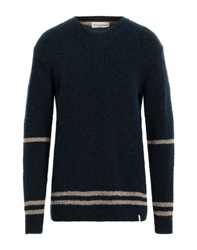 Bicolore® Bicolore Man Sweater Midnight Blue Size Xxl Wool, Polyester, Acrylic In Blue