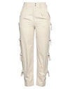 ISABEL MARANT ÉTOILE MARANT ÉTOILE WOMAN PANTS BEIGE SIZE 8 COTTON