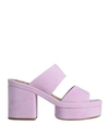 Chloé Woman Sandals Light Purple Size 7 Soft Leather