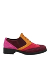 Daniele Ancarani Woman Lace-up Shoes Ocher Size 11 Soft Leather In Yellow