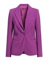 Sartoria 74 Woman Blazer Deep Purple Size 6 Acrylic, Viscose