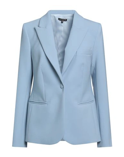 Sartoria 74 Woman Blazer Sky Blue Size 10 Acrylic, Viscose