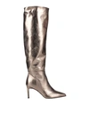 Stele Woman Knee Boots Gold Size 10 Soft Leather