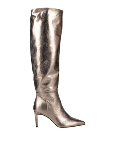 Stele Woman Knee Boots Gold Size 10 Soft Leather