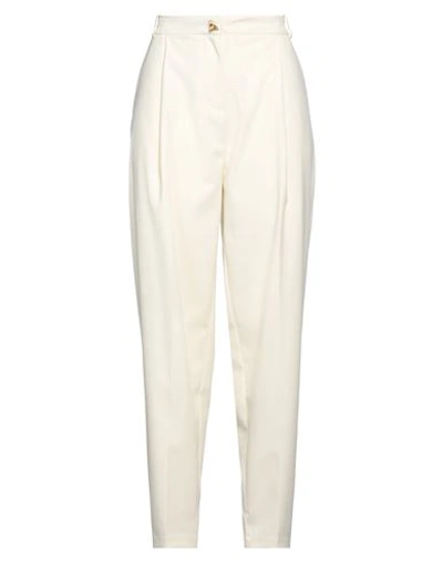 Aeron Woman Pants Ivory Size 6 Polyester, Viscose, Elastane In White