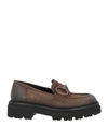 O'dan Li Woman Loafers Dark Brown Size 10 Soft Leather