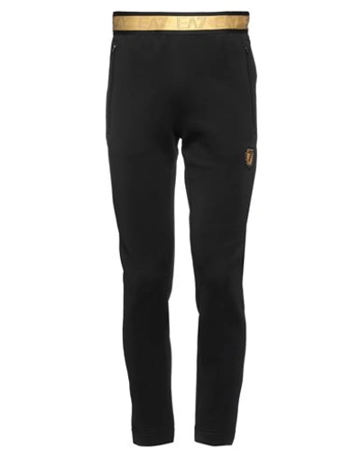 Ea7 Man Pants Black Size S Cotton, Polyester, Elastane