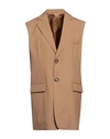 Marni Woman Suit Jacket Camel Size 6 Virgin Wool In Beige