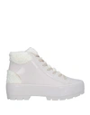 Melissa Woman Ankle Boots White Size 7 Synthetic Fibers, Textile Fibers In White