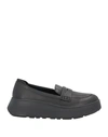 Fitflop Woman Loafers Black Size 8 Soft Leather