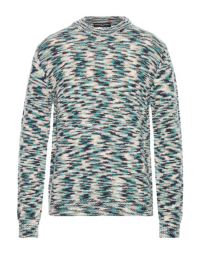 Daniele Fiesoli Man Sweater Turquoise Size Xl Merino Wool, Polyamide In Blue