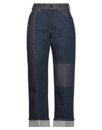 Neil Barrett Two Tone Denims With Cuffs In Blue