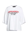 Dsquared2 Woman T-shirt White Size Xl Cotton In White