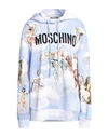 Moschino Woman Sweatshirt Light Blue Size 10 Cotton In Purple