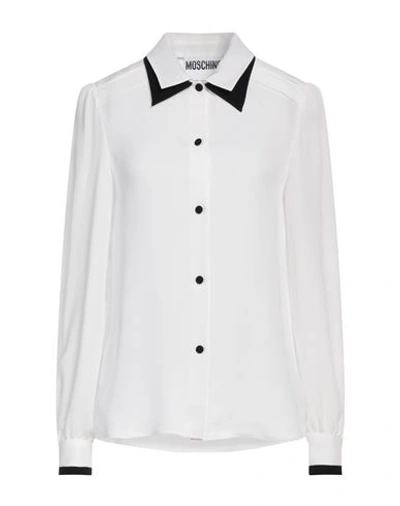 Moschino Woman Shirt White Size 10 Silk