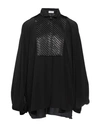 Brunello Cucinelli Woman Shirt Black Size M Silk, Polyester, Elastane