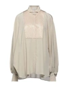 Brunello Cucinelli Woman Shirt Beige Size M Silk, Polyester, Elastane