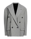 Isabel Marant Woman Blazer Lead Size 8 Viscose, Cotton In Grey