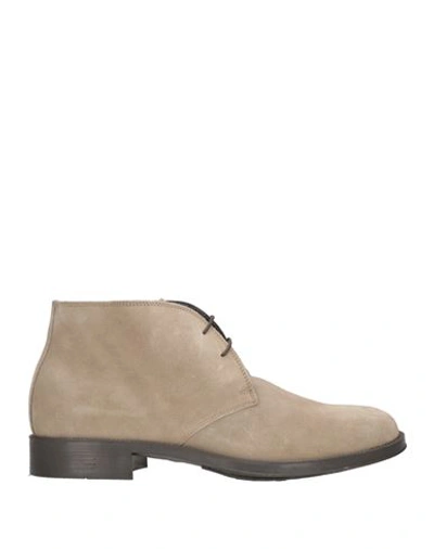 Ciro Lendini Man Ankle Boots Dove Grey Size 12 Soft Leather In Grey