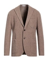 Boglioli Man Blazer Khaki Size M Cotton, Virgin Wool, Polyamide In Beige