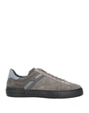 Hogan Man Sneakers Lead Size 11 Soft Leather In Grey
