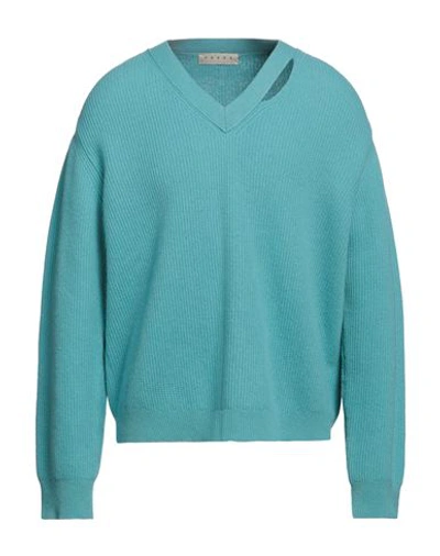 Paura Man Sweater Pastel Blue Size L Wool