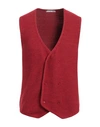 Grey Daniele Alessandrini Man Cardigan Red Size 40 Wool, Acrylic