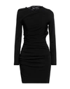 Dsquared2 Ruched Longsleeved Mini Dress In Black