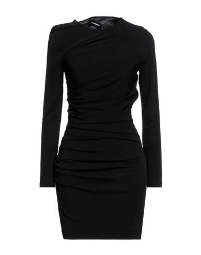 DSQUARED2 DSQUARED2 WOMAN MINI DRESS BLACK SIZE L VISCOSE