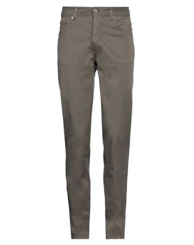 Barba Napoli Man Pants Dove Grey Size 34 Cotton, Elastane