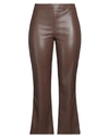 Jucca Woman Pants Cocoa Size 10 Polyester, Polyurethane In Brown